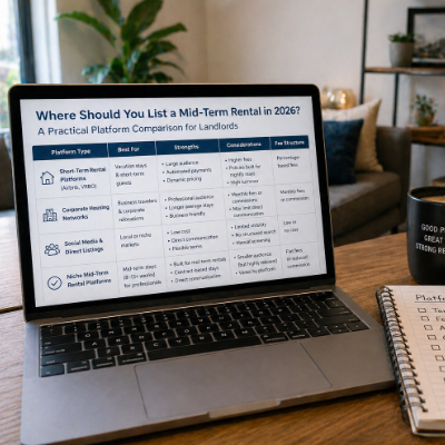 Where Should You List a Mid-Term Rental in 2026? A Practical Platform Comparison for Landlords